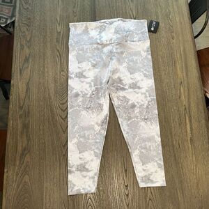 NWT Onzie Tonal High Rise Leggings Gray Tie Dye Marble Size 1XL